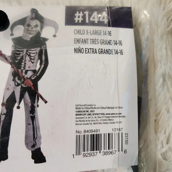 Menacing Jester Kids Halloween Costume - Large (12-14) - Picture 4 of 5